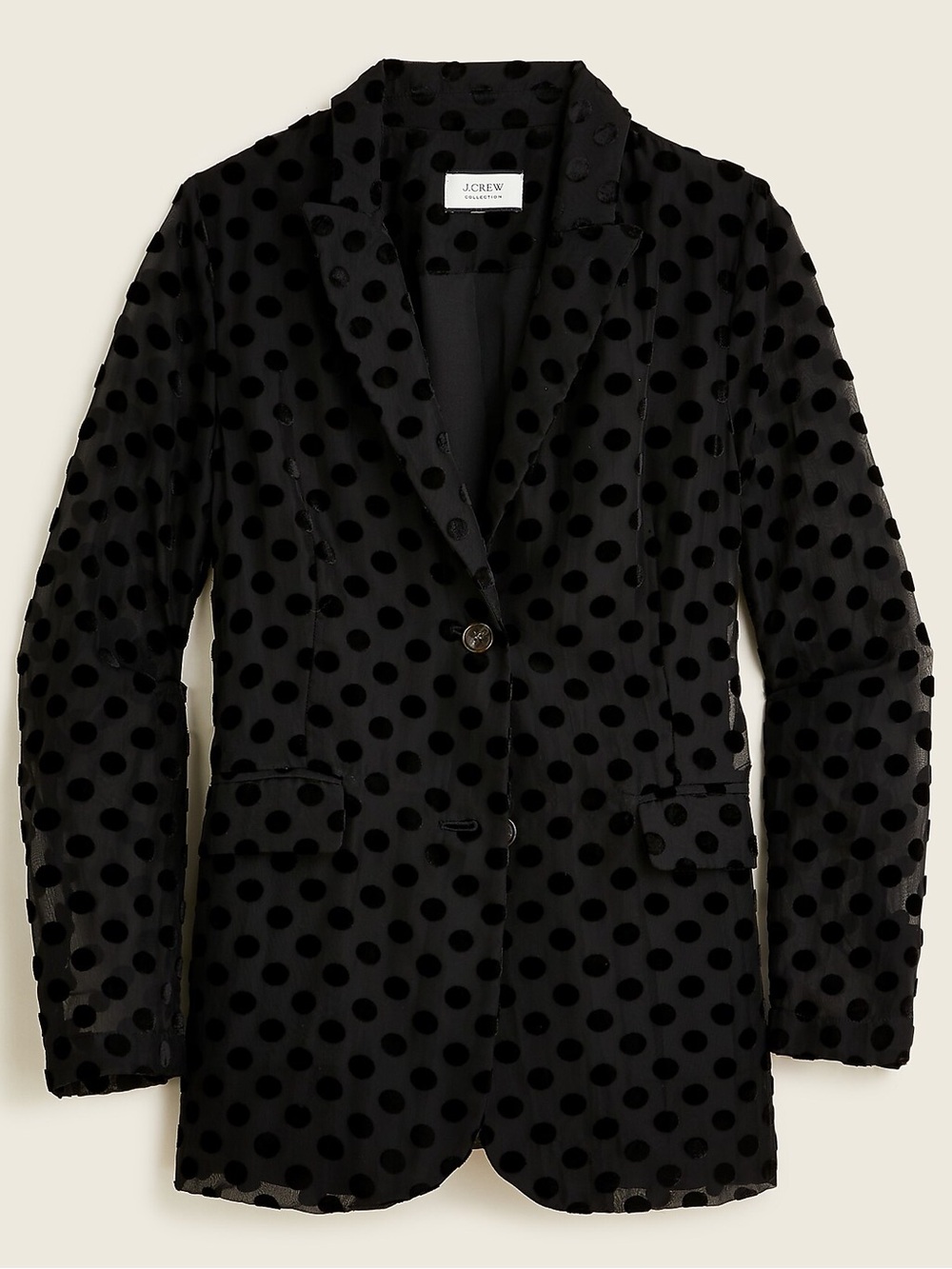 J. Crew Collection Long Parke Blazer in Velvet Dot